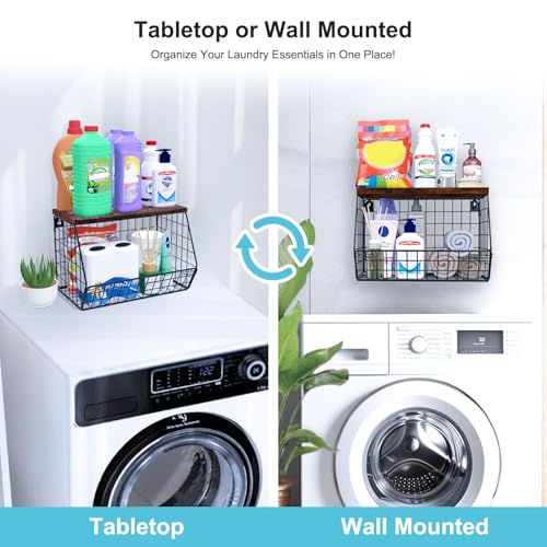 MSJGA Laundry Room Shelves, Wall Mounted Storage Bas | All Products - Image 3