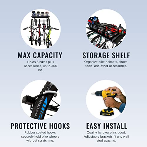 StoreYourBoard Bike Storage Rack with Shelf – Heavy Duty Garage - Image 4