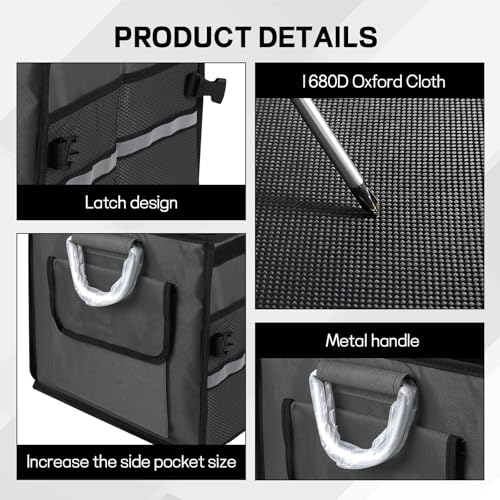 Car Trunk Organizer with Lid, 28L 2-Compartment | Home Organization - Image 4
