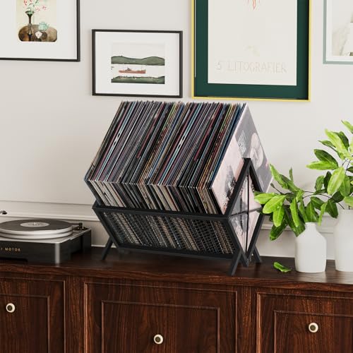 Vinyl Record Storage Holder - 80-100 LP Vinyl Organizer - Image 7