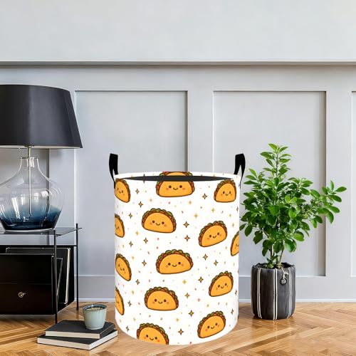 Smiling Taco Laundry Basket Hamper, Organizer Bins Gifts - Image 3