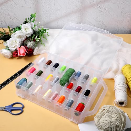 Afcabakila 2 Pcs Sewing Thread Organizer 46 Grids | Home Organization - Image 5