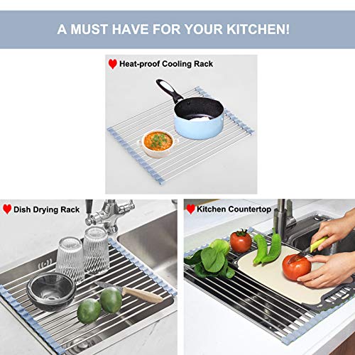 MECHEER Over The Sink Dish Drying Rack, Roll Up Dish | All Products - Image 5