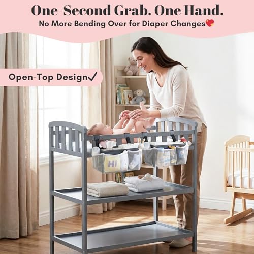 2-Pack Hanging Diaper Organizer for Crib, Playpen - Image 6