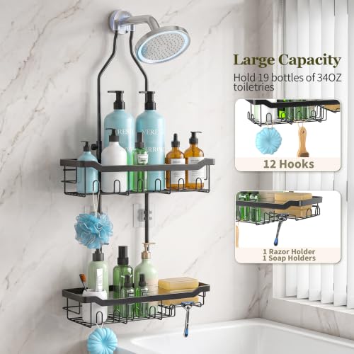 Adjustable Shower Caddy Hanging Rustproof: Tool-free Height - Image 8