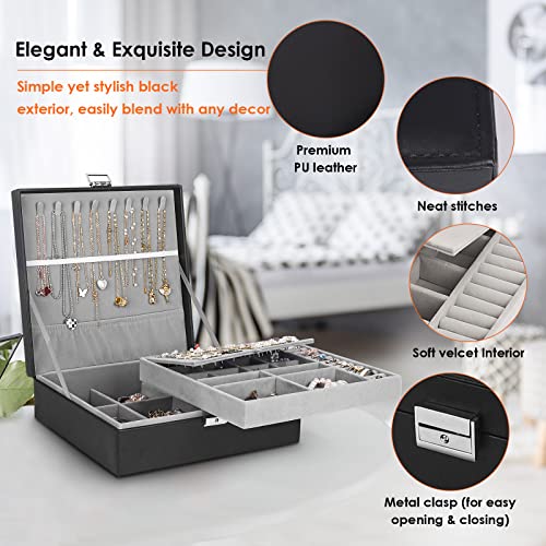 Jewelry Box, Jewelry Boxes for Women & Men with PU Leather - Image 4