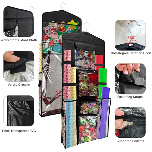 Black Wrapping Paper Organizer Storage Double-Sided - Image 6