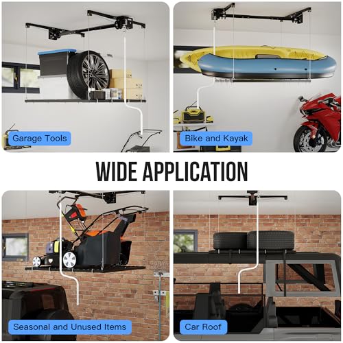 GarveeHome 4x4 ft, 350 lbs Heavy Duty Overhead Garage | Garage Storage - Image 6