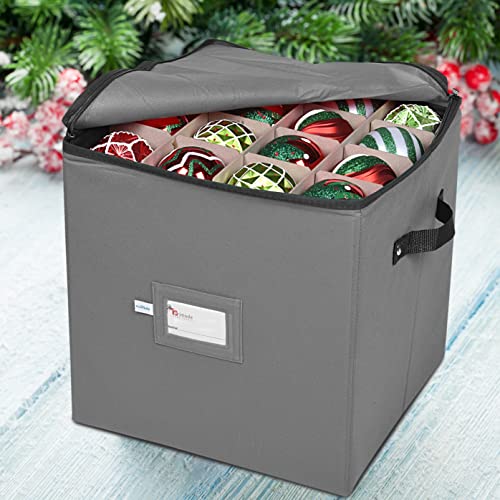 Christmas Ornament Storage Box, 4 Individual Trays Xmas - Image 3