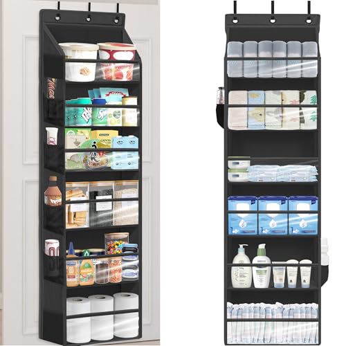 Over Door Organizer with 6 Extra Large Pockets 12 Side Pockets - Image 2