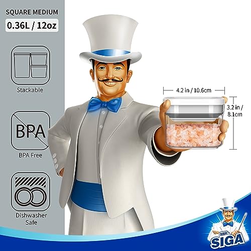 MR.SIGA 4 Pack Airtight Food Storage Container Set, BPA Free - Image 3