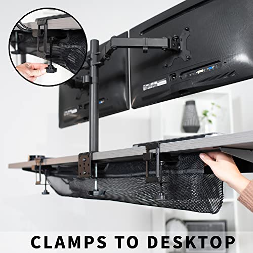 VIVO Clamp-on 36 in Mesh Net Cable Management Holder, Under Desk - Image 4