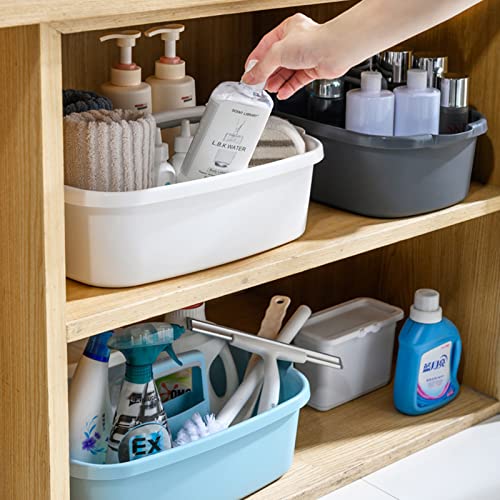 Large Cleaning Supplies Caddy Portable Shower Caddy Basket White - Image 4