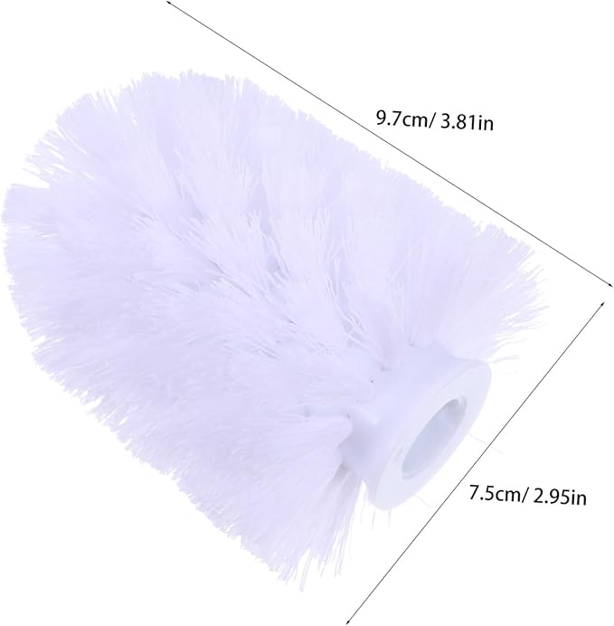 CHILDWEET 10pcs Toilet Brush Refills with Stiff Dense Bristles for Deep Cleaning Compatible Replacement Heads for Toilet Bowl Brush Handles Plastic Construction for Home and Hotel Bathroom