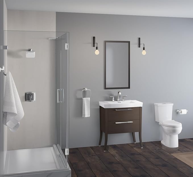 American Standard 606AA002.020 H2Option Two-Piece Toilet with Toilet Seat and Wax Ring, Elongated Front, Chair Height, Dual Flush, White, 0.92 - 1.28 gpf