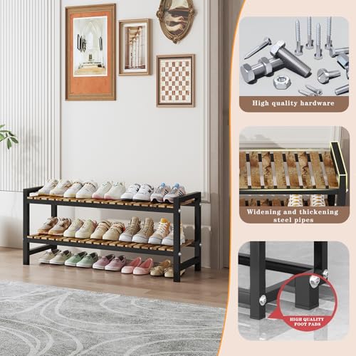 Shoe Rack Organizer for Small Spaces 2Tier Long Narrow Shoe - Image 5