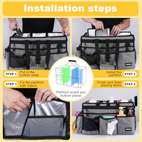 Extra Large Cleaning Caddy Bag with Rigid Support Board, Cleaning - Image 6