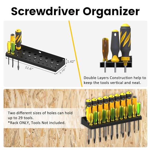 UNITEDPOWER Wall Mount Hand Tool Storage Set, Screwdriver - Image 4