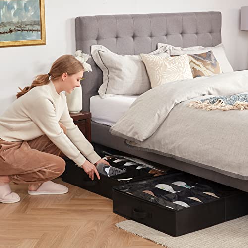 Lifewit Under Bed Shoe Storage Organizer 2 Pack(12 Shoes Cells) - Image 3