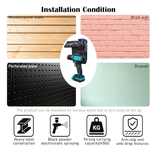 Heavy Duty Drill Holder Wall Mount, Steel Drill Holder & - Image 7