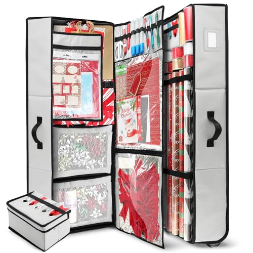 Hearth & Harbor Wrapping Paper Storage Container | Home Organization - Image 2