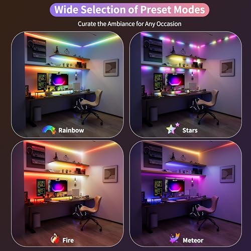 PAUTIX RGB Smart IC COB LED Strip Lights,Work with Alexa/Google - Image 4