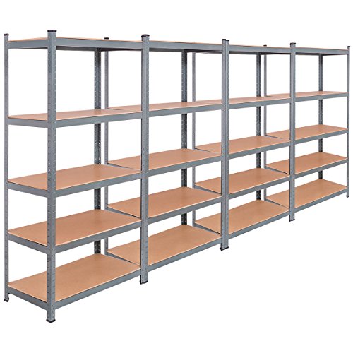 Tangkula 5-Tier Heavy Duty Alloy Steel Storage Shelves - Image 2