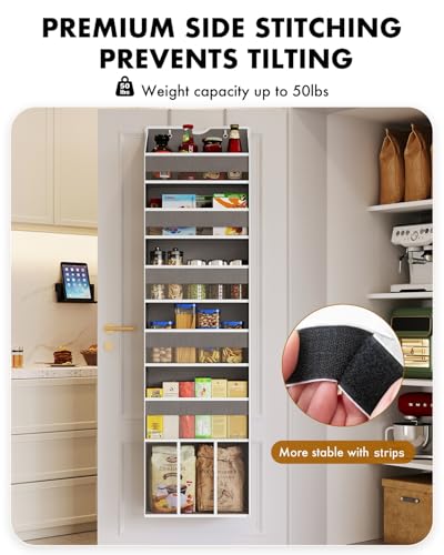 Over the Door Hanging Organizer for Bathroom & Nursery - 6 Shelf - Image 8