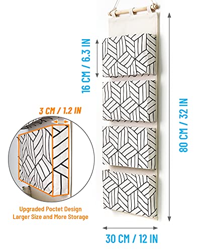 CROWNED 2Pcs Over Door Hanging Storage Bags Wall Mou | All Products - Image 6