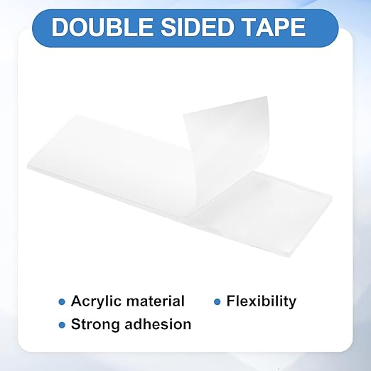 uxcell 30Pcs Double Sided Adhesive Pads, 4.72" x 1.18" Clear Removable Heavy Duty Mounting Tape Picture Hanging Sticky Adhesive Pad for Wall, Poster Picture, DIY Craft