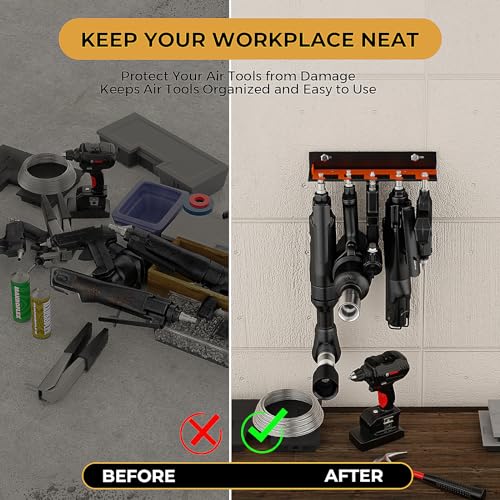 Air Tool Holder, Air Tool Rack for Garage Walls and Tool - Image 5