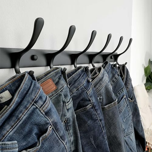 SKOLOO Coat Rack Wall Mounted - 6 Hooks, Heavy Duty - Image 5