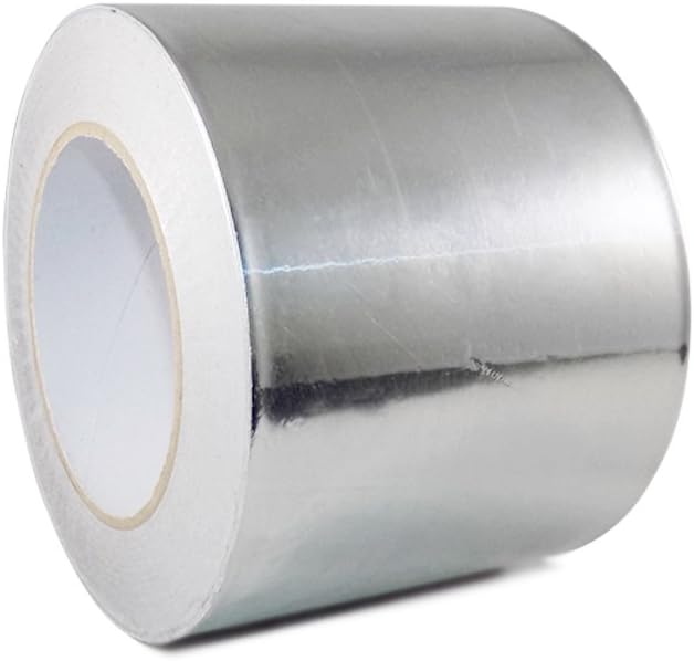 GGR Supplies AF-20R Professional/Industrial Grade High Temperature Heat Shield Resistant Aluminum Foil Tape Ideal for HVAC, Air Ducts Repair & More (3.6Mil): 4 in. Wide x 50 yds.
