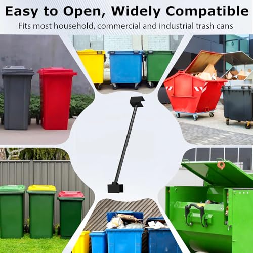 Adjustable 18-30" Trash Can Lid Holder, Hands-Free Dumpster Lid - Image 6