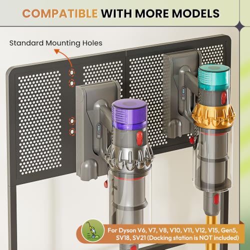 Vacuum Stand for Dyson V15 V12 V11 V10 V8 V7 V6 with Broom - Image 5