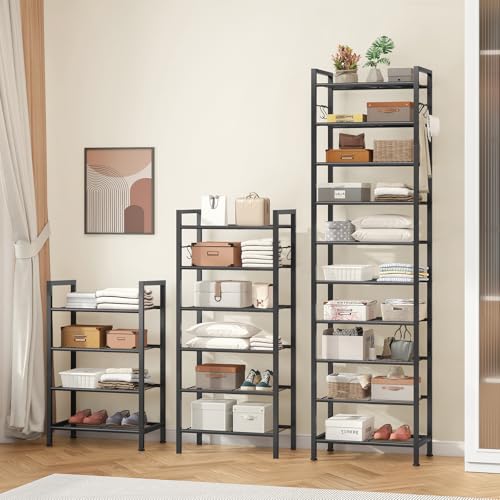 usikey 10 Tiers Narrow Shoe Rack 20-30 Pairs, Sturdy Metal - Image 5