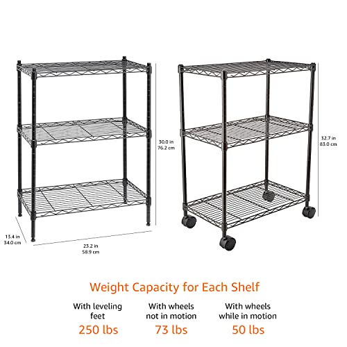 Amazon Basics 3-Shelf Adjustable Heavy Duty Storage Shelving Unit - Image 6