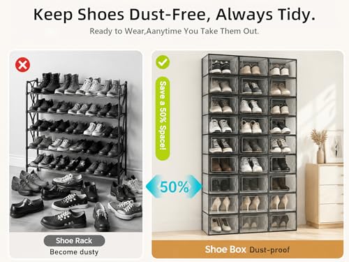 Kuject X-Large Shoe Storage Boxes 12 Pack, Clear Sta | All Products - Image 6