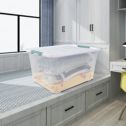 80 L Extra Large Plastic Storage Box, Clear Large Plastic Storage - Image 7