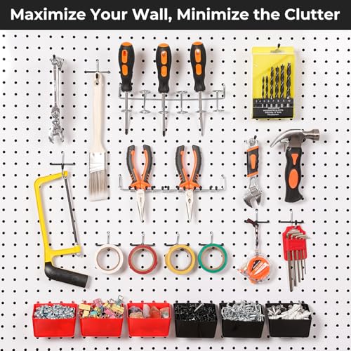 INCLY 126PCS Peg Board Organizer Accessories Kit | Home Organization - Image 5