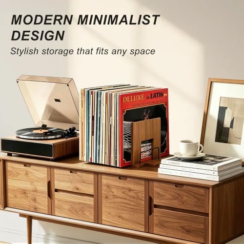 Vinyl Record Holder with Now Playing Display | Home Organization - Image 8