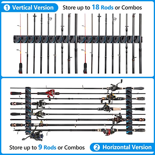 PLUSINNO V9 Fishing Rod Holder, Wall Mount Fishing Pole Holder - Image 7