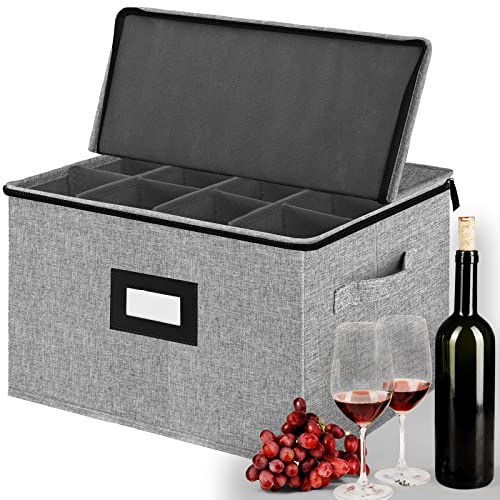 1-Pack Wine glass Storage Boxes,light gray&1-Pack Stemware - Image 6