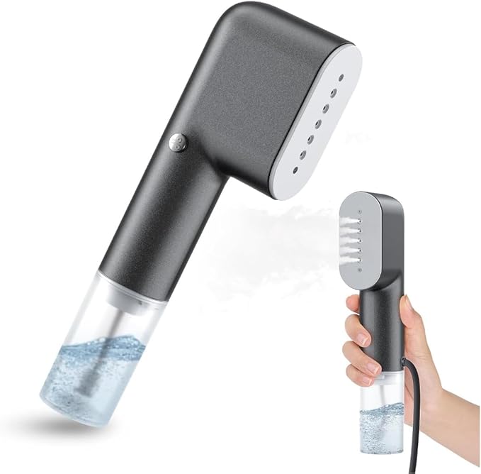 Travel Steamer for Clothes Portable Mini, 15s Fast Heat-up HandHeld Steamer, 2 in 1 Mini Garment Steamer for Clothes, Handheld Clothing Steam 800W for Garments, Fabric Wrinkle Remover for Travel, 120V