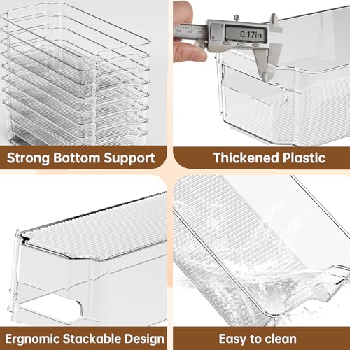 Clear Fridge Organizer, Refrigerator Organizer Bins with Handle - Image 4