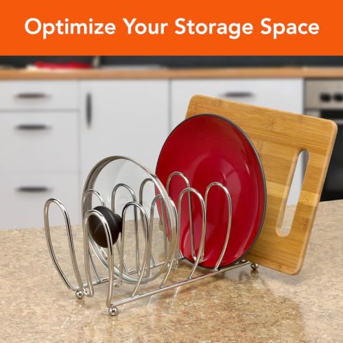 Spectrum Kitchen Cabinet Organizer Rack for Pots Pans and Lids - Image 3