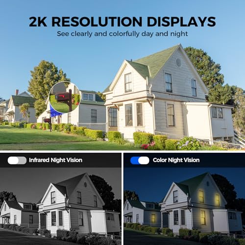 LITYMOL 2K 2.4g WiFi Security Cameras Wireless Outdoor, 360° View - Image 5