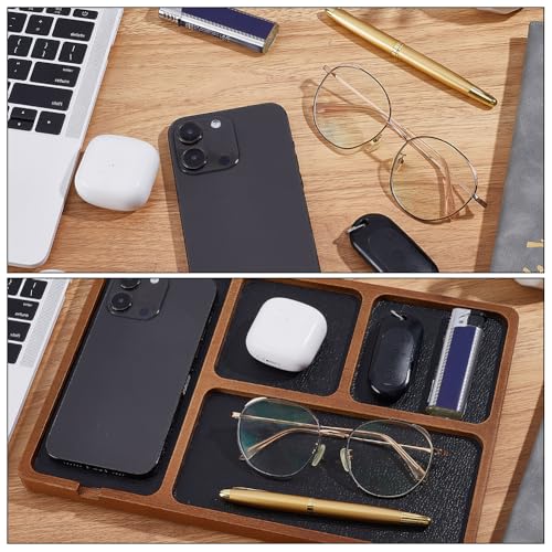 Wooden Valet Tray Wood Storage Organizer Desktop Organizer - Image 5