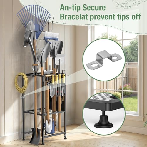 Garden Tool Organizer,Metal Yard Tool Organizer - Image 5