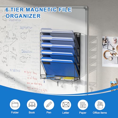 OUTWOLF Magnetic File Holder, 6-Tier Magnetic Wall Hanging - Image 6